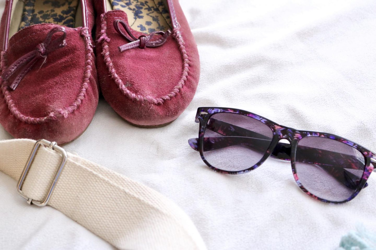 loafers and sunglasses