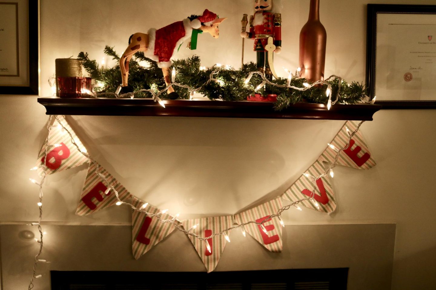 Christmas mantle