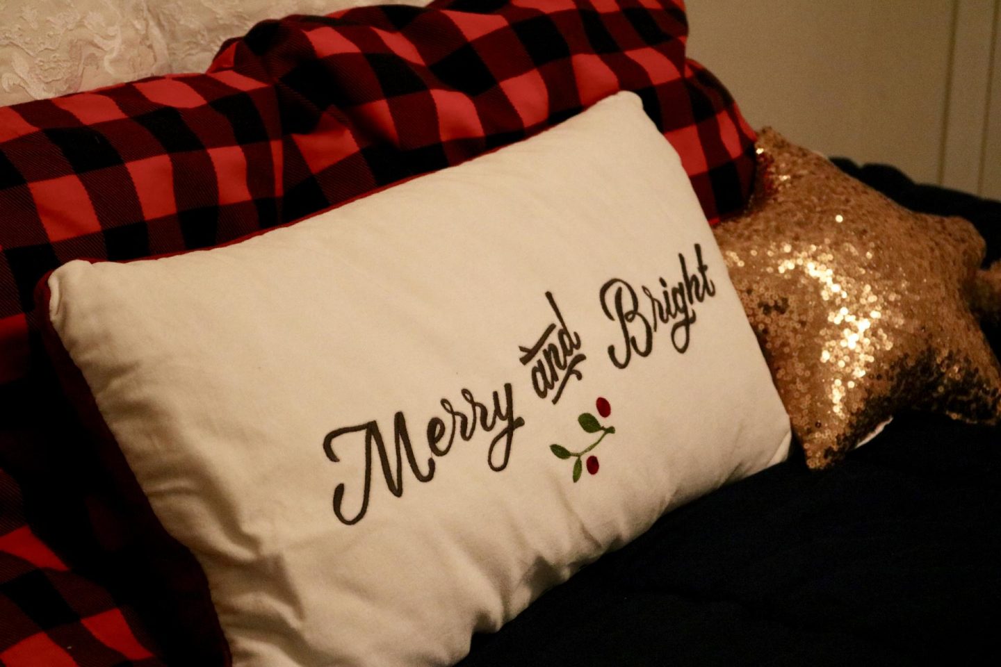 Merry and Bright pillow