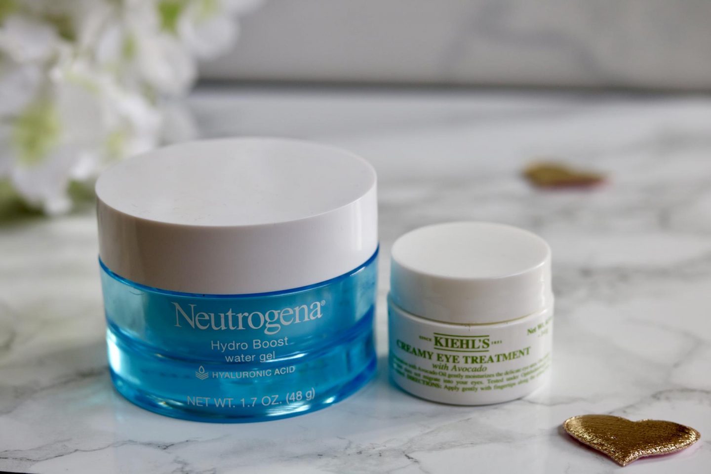 Neutrogena water gel and Kiehl's eye cream