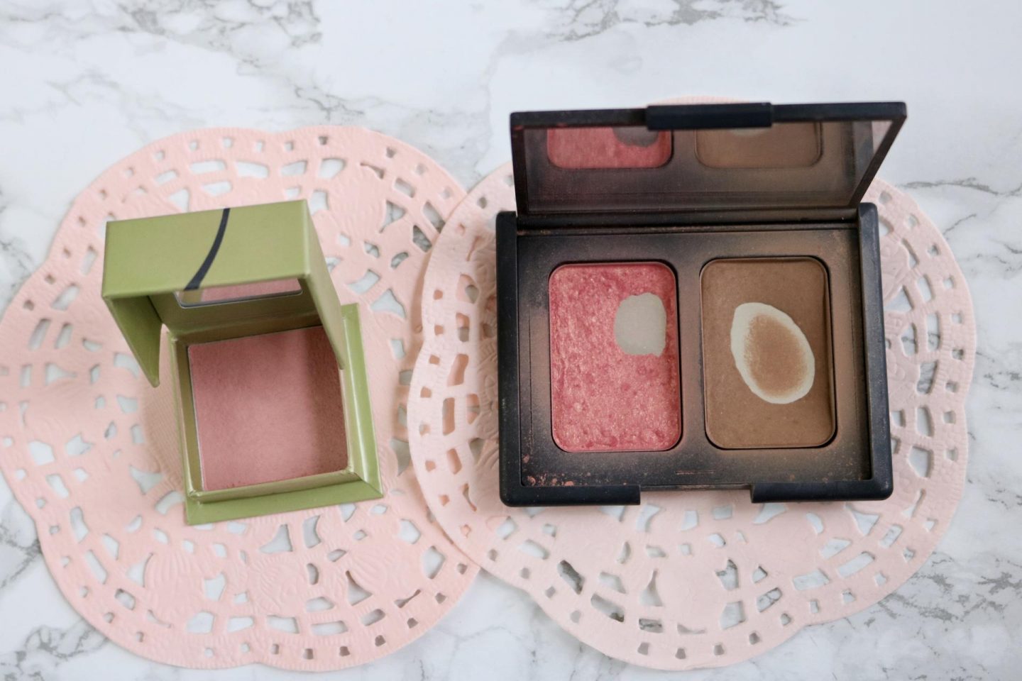 blush and bronzer