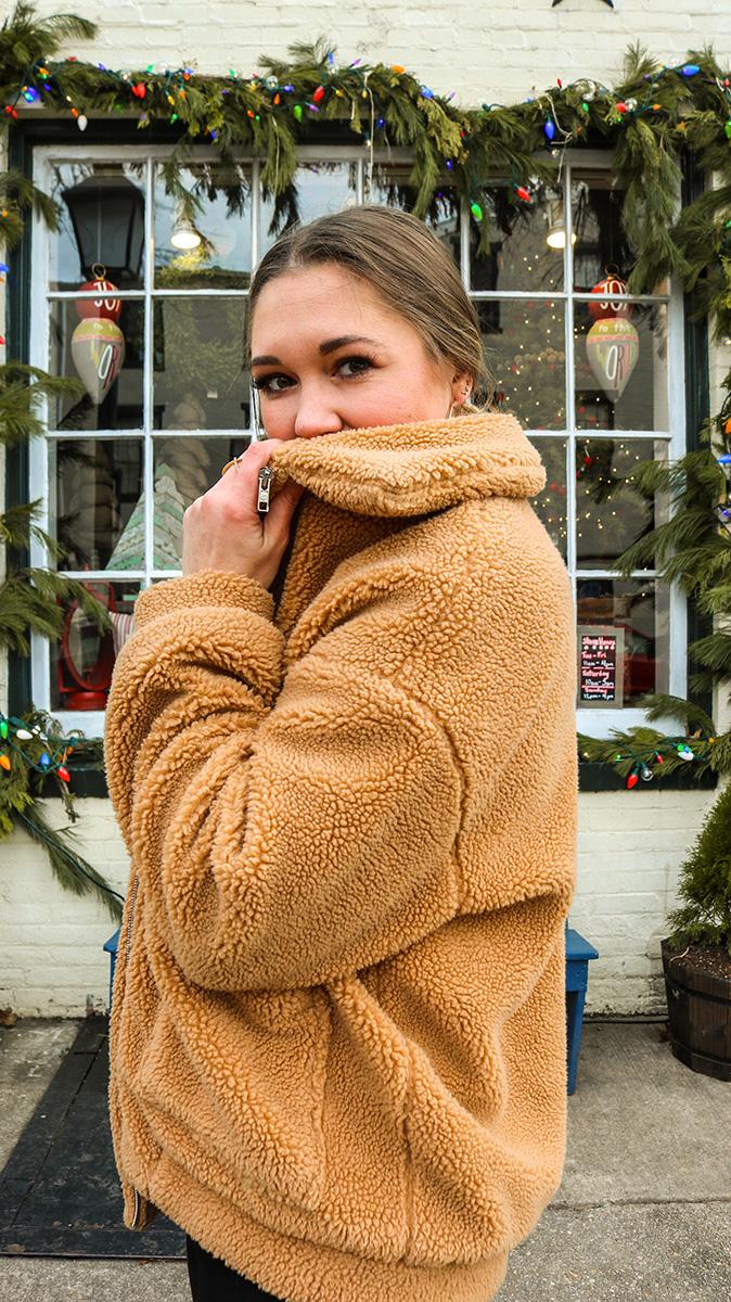 Snuggling Up with My Teddy Bear Coat | Katie Actually