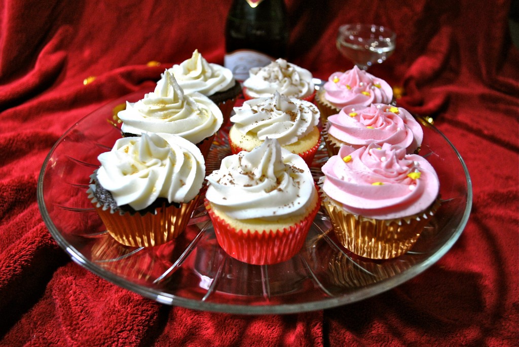 Neapolitan Champagne Cupcakes