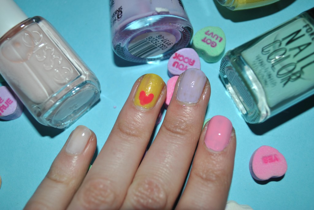 Valentine’s Day Nails: Conversation Hearts