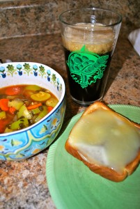 Veggie Soup and Beer