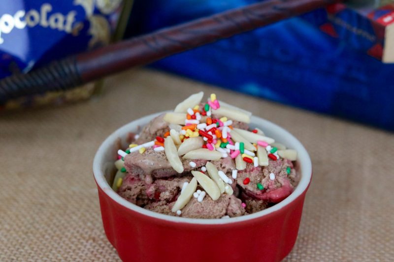 Florean Fortescue's Chocolate Raspberry Swirl Ice Cream | Katie Actually